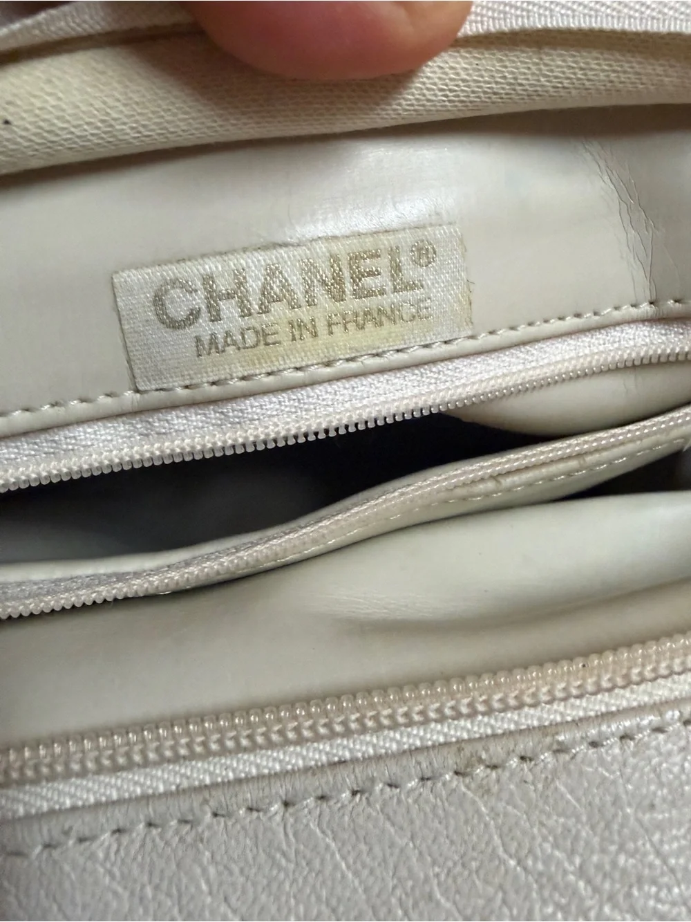 Chanel vintage  Leather Shoulder Bag with Chain Straps